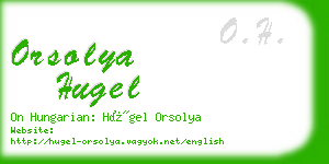 orsolya hugel business card